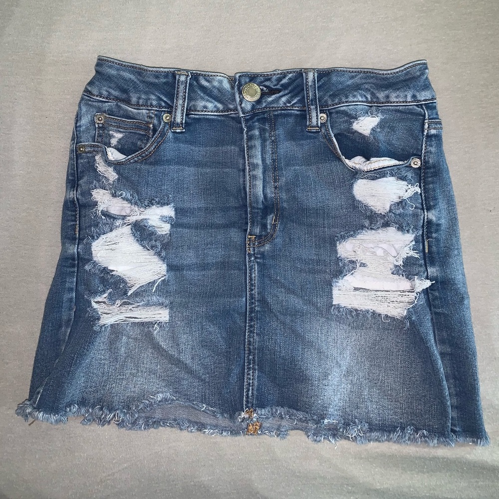 American Eagle high rise denim skirt